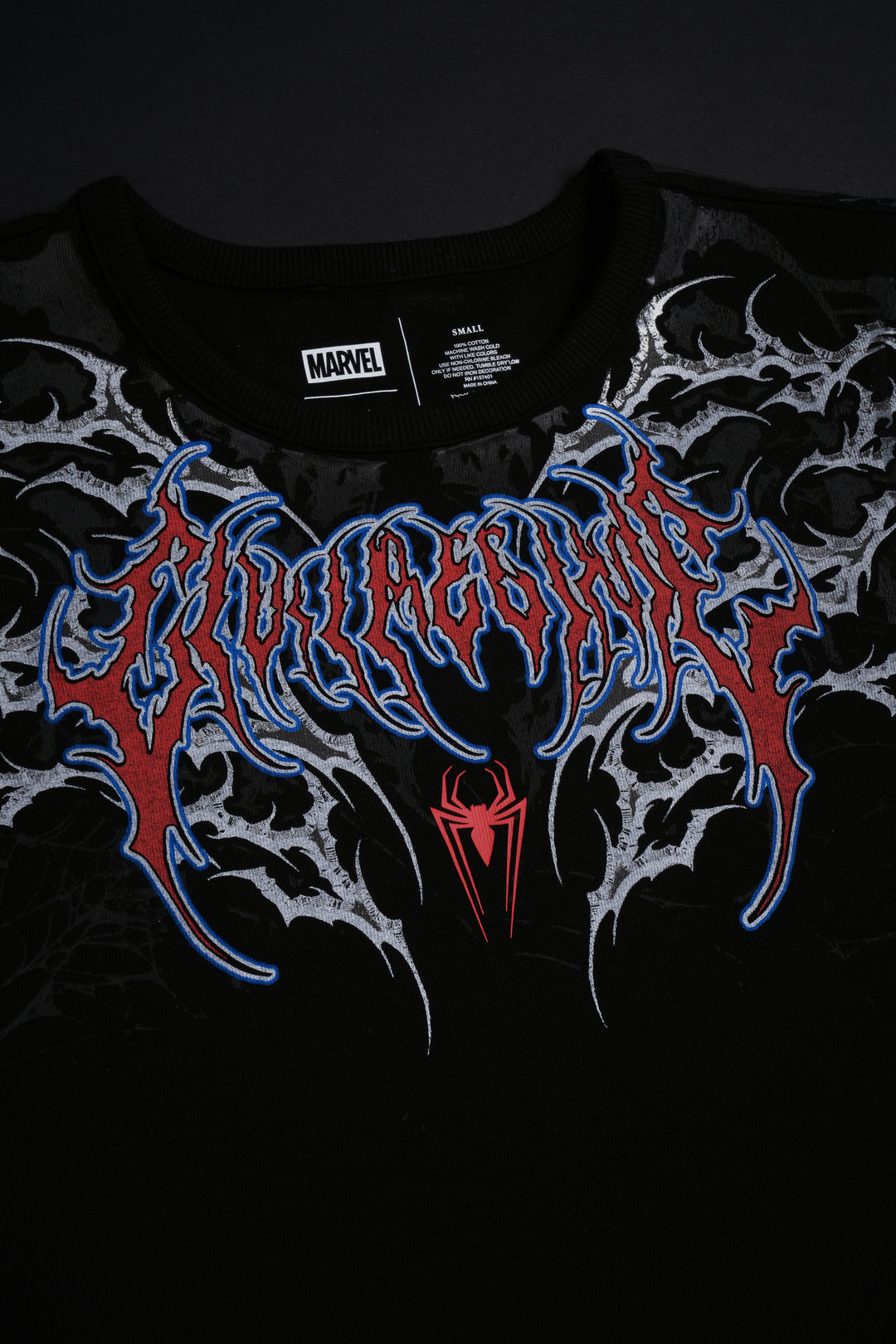 Spiderman And Me Baby Tee in Black