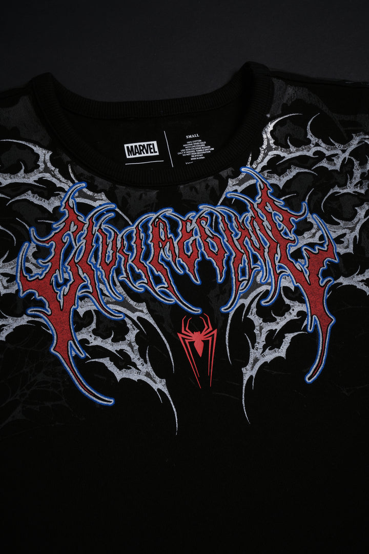 Spiderman And Me Baby Tee in Black