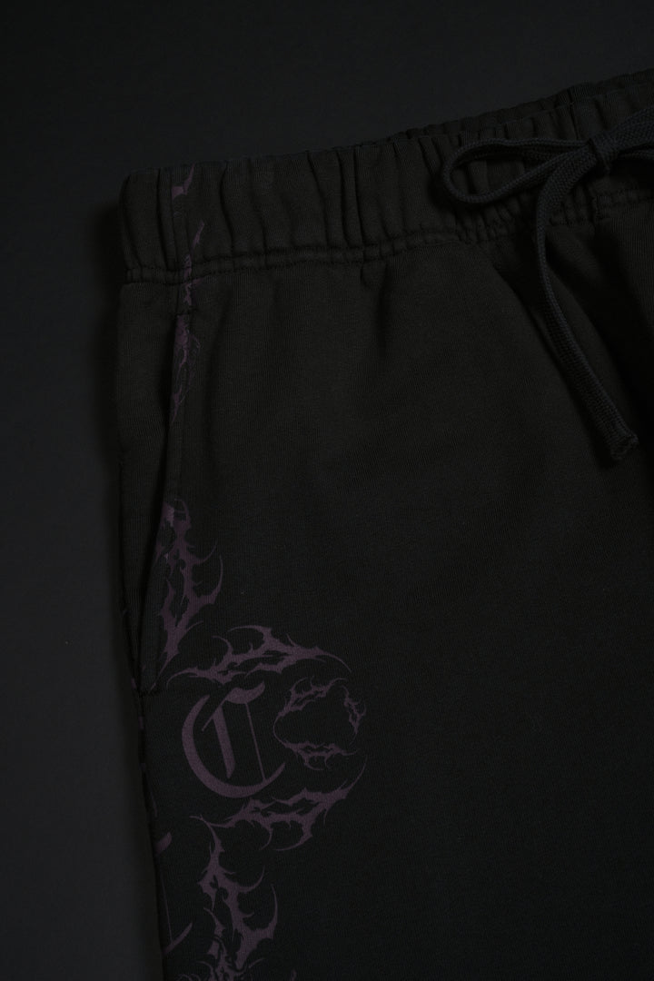 Roses In The Bloom Wide Leg Pants in Black