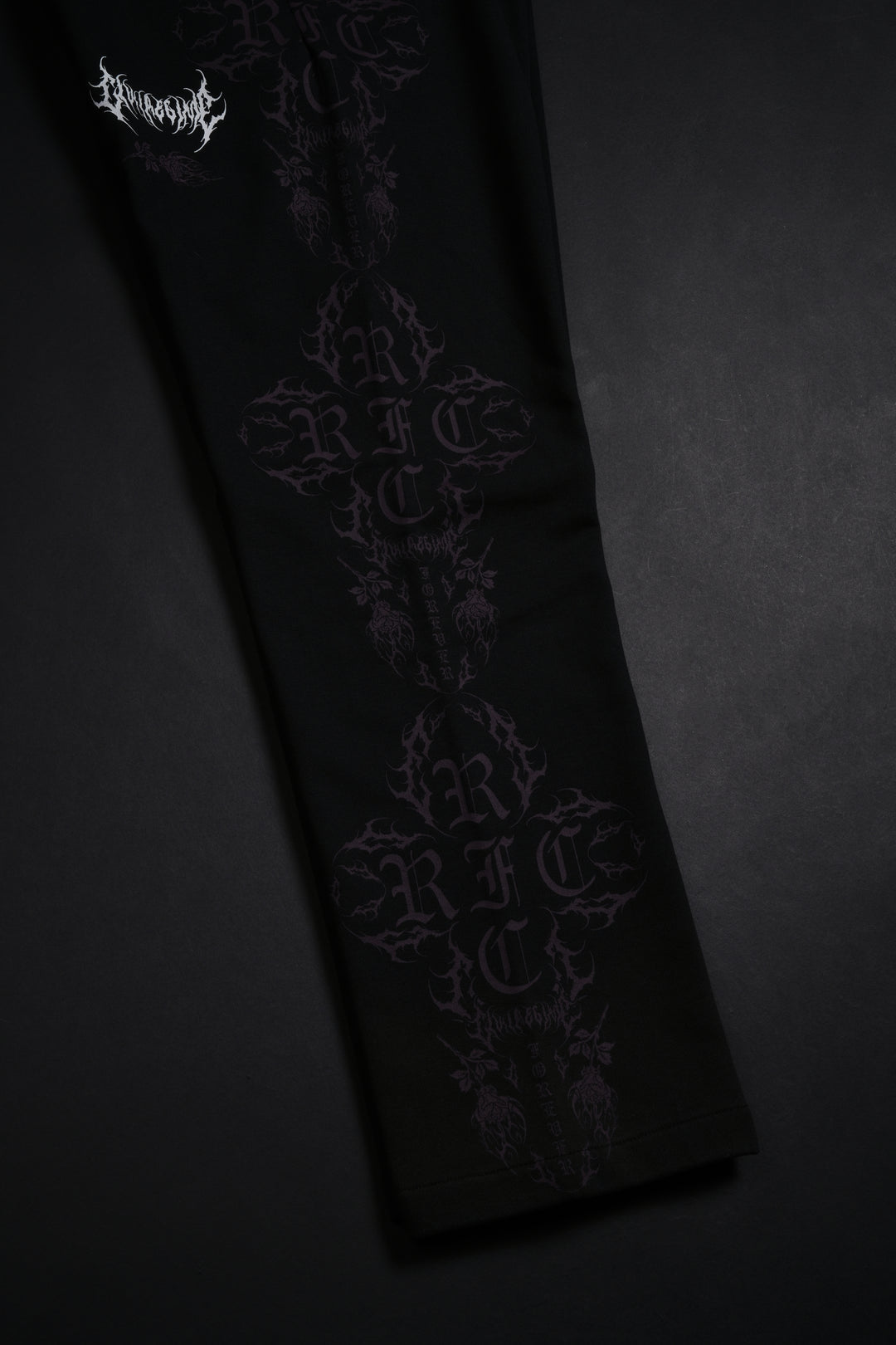 Roses In The Bloom Wide Leg Pants in Black