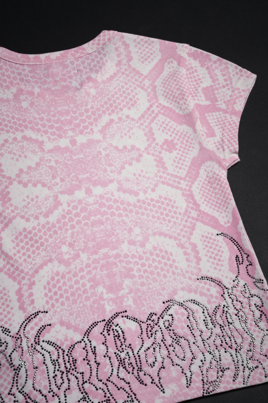 Boa Bliss Baby Tee in Baby Pink Snake