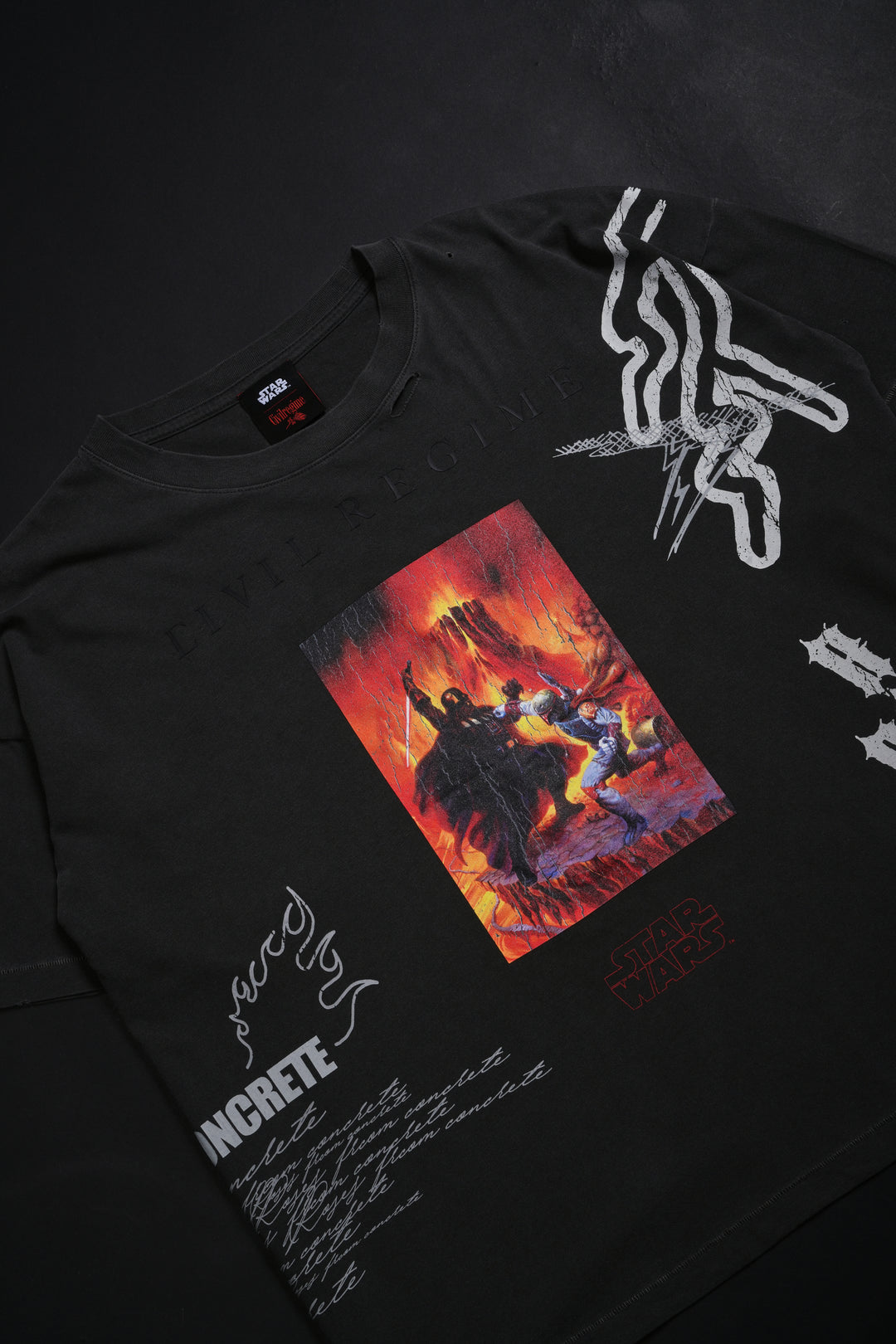 Vader Vs. Fett Everyday Basic Tee in Vintage Ashes