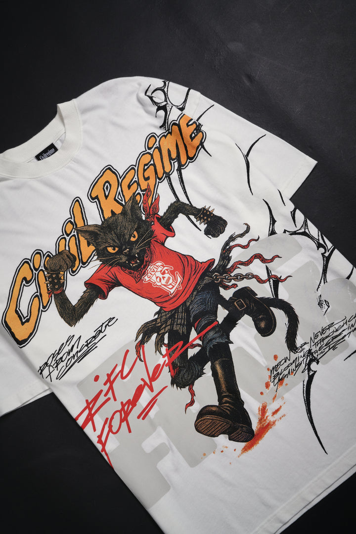 Civil Jerks American Classic Oversized Tee in Butter