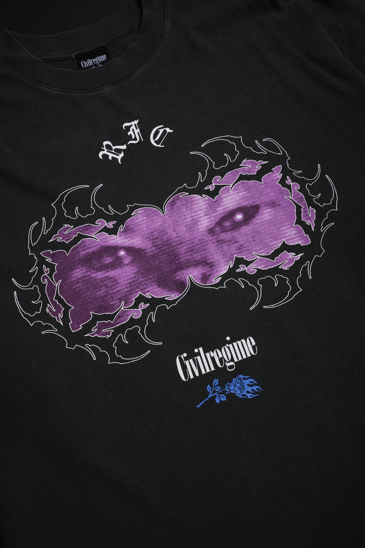 Iced Out American Classic Oversized Tee in Vintage Ashes