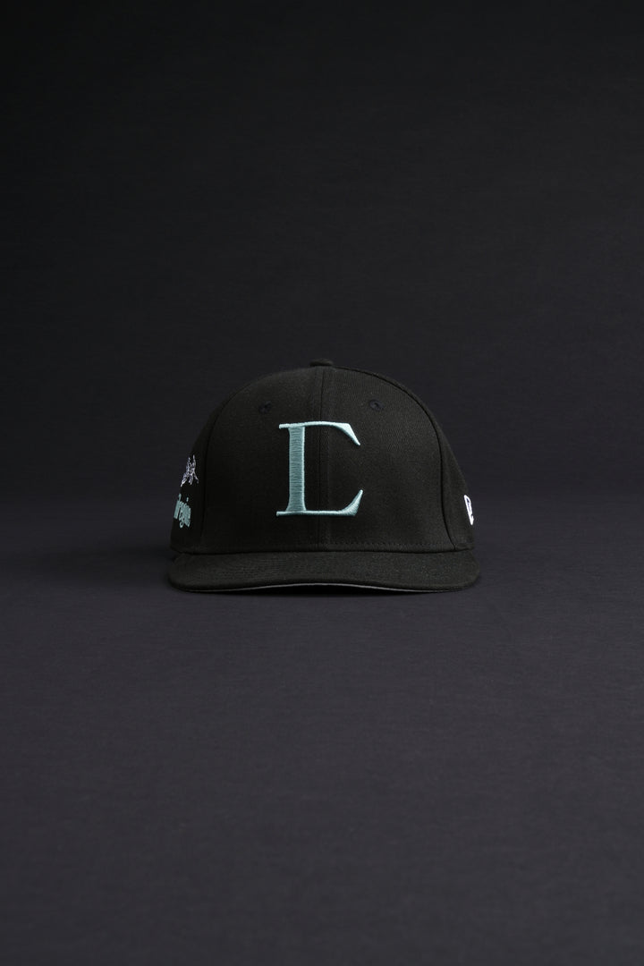 Big C RFC "New Era" Fitted Hat in Black/Pale Blue