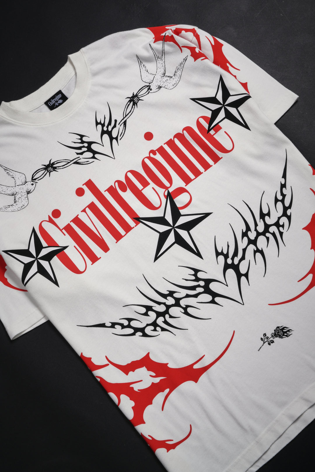 Signal Flare American Classic Oversized Tee in Butter