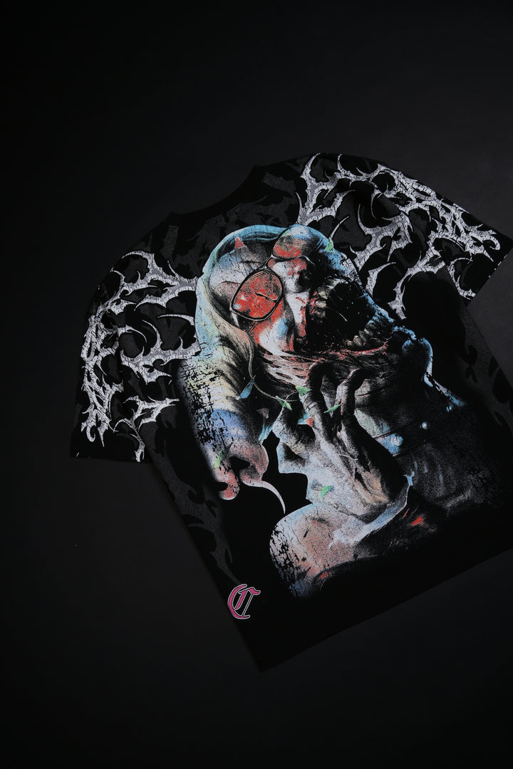 Dead Laugh "Side By Side" 199X Oversized Tee in Black