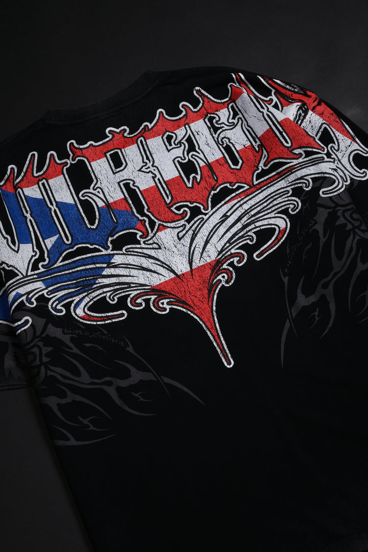 RFC Puerto Rico American Classic Oversized Tee in Vintage Black
