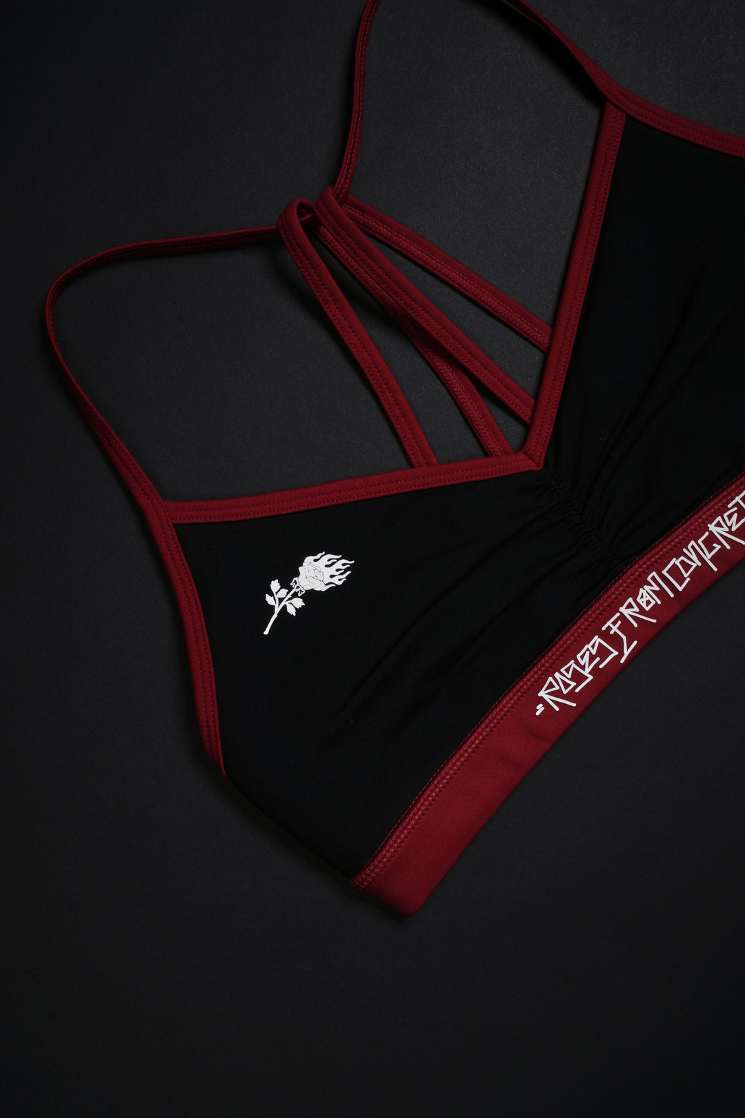 No Mercy Nahstia Energy Bra in Black/Red