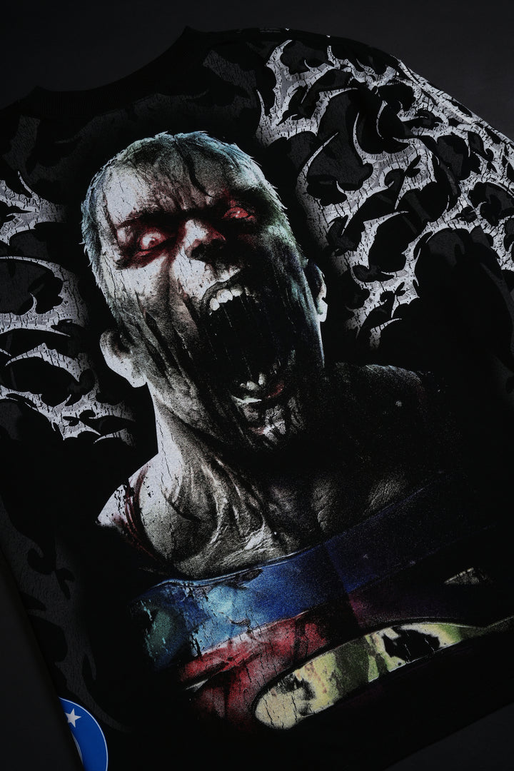 Dead Man Of Steel "Side By Side" 199X Oversized Tee in Black