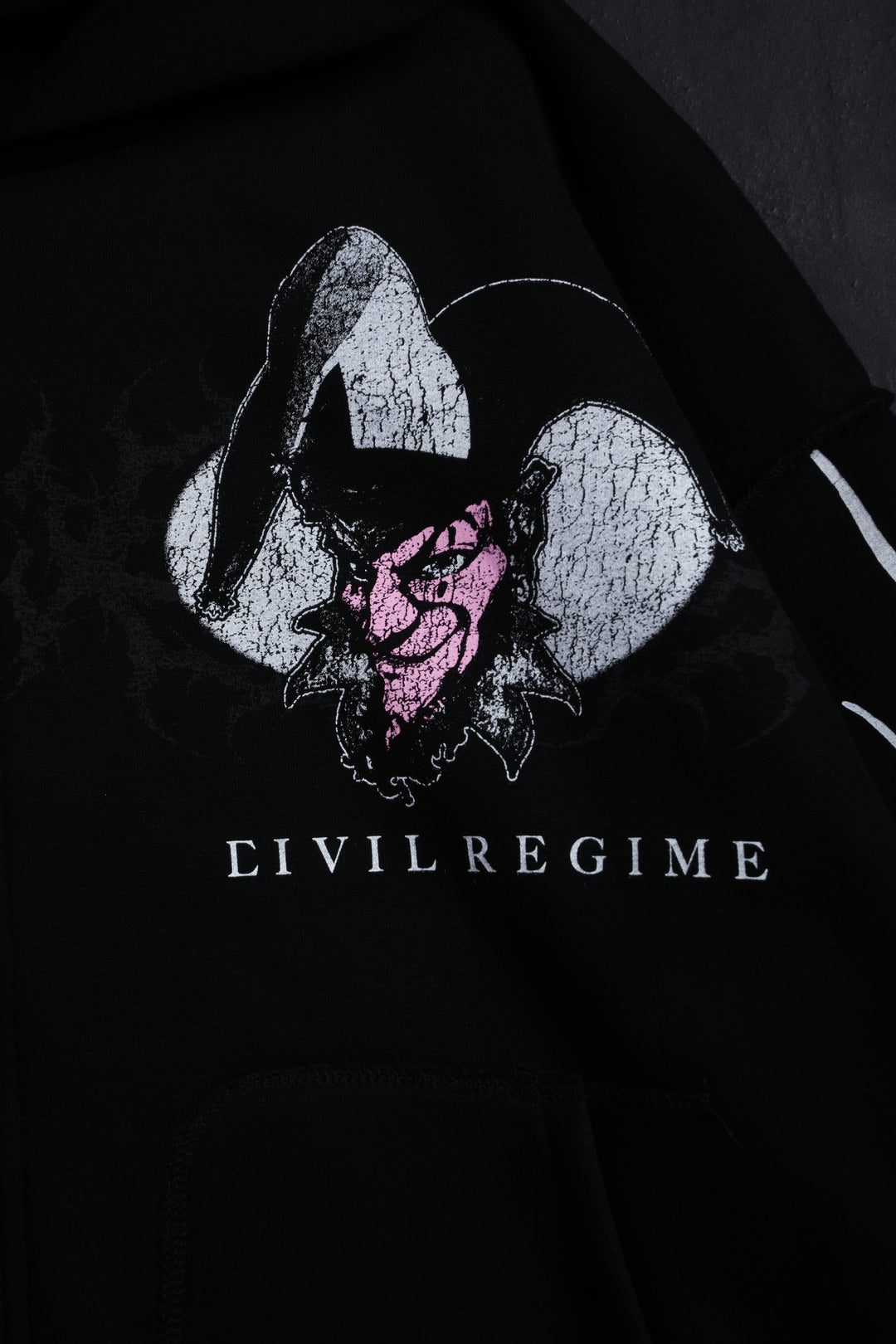 Pain In My Dih Civil Zip Up Hoodie in Black