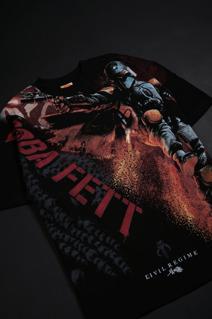 Boba Fett Fury American Classic Oversized Tee in Black
