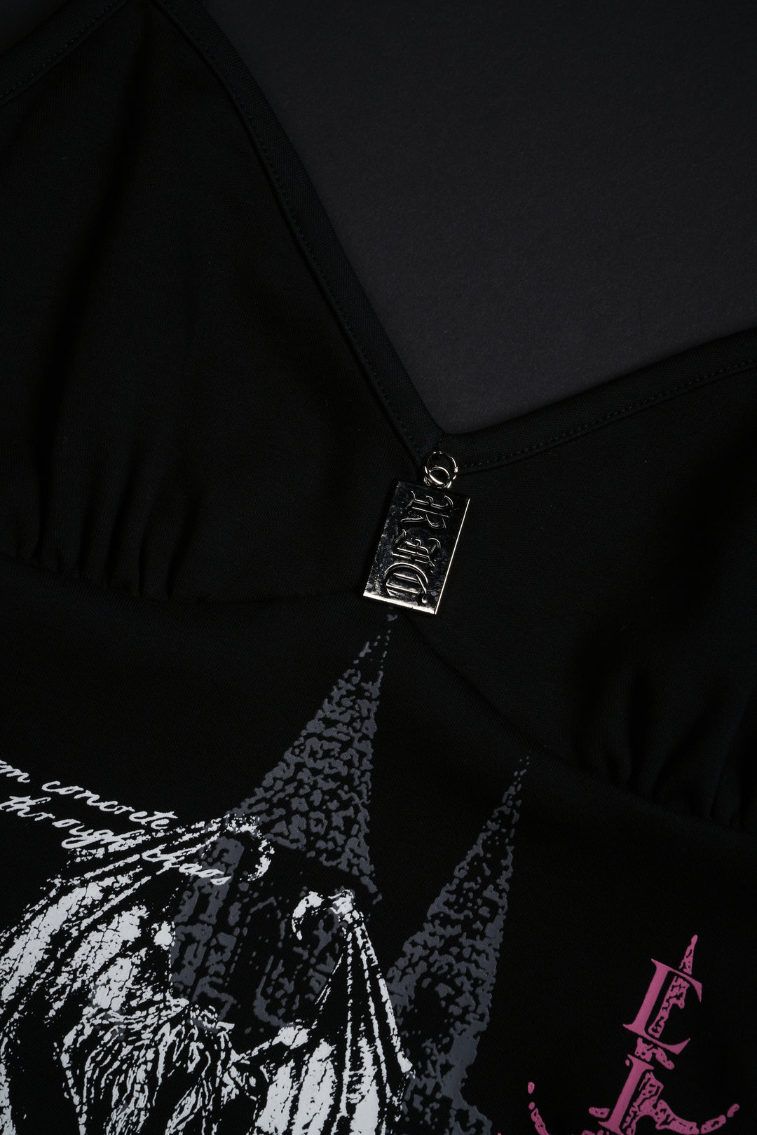 Weeping Angel Lace Up Cyber Mini Dress in Black