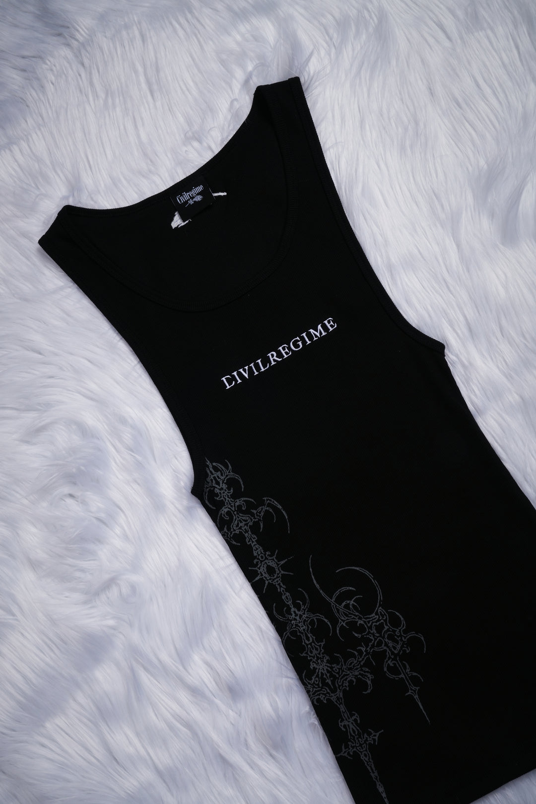Cyber Bloom Tank Top in Black
