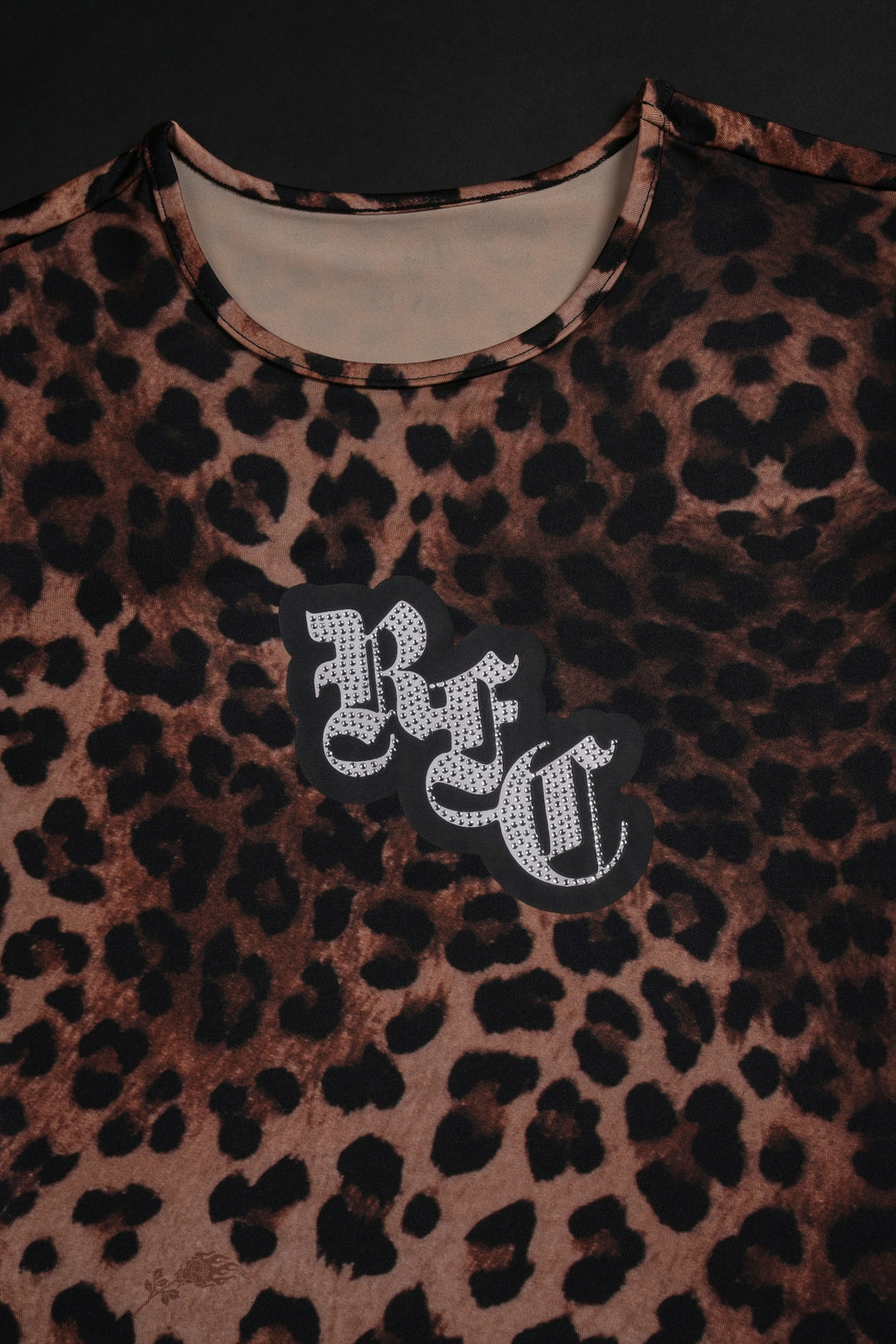 Shimmering RFC Energy Baby Tee in Leopard