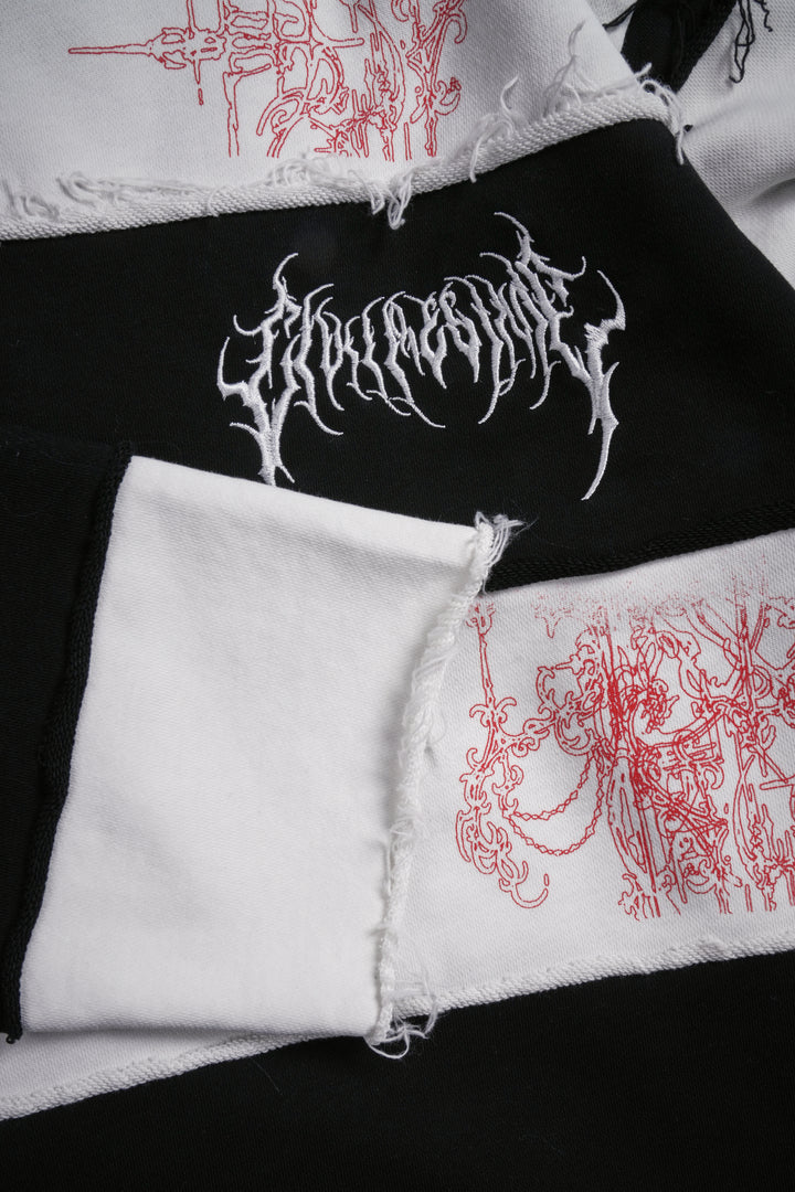 Faint Of Heart Rugby Shirt in Black/White