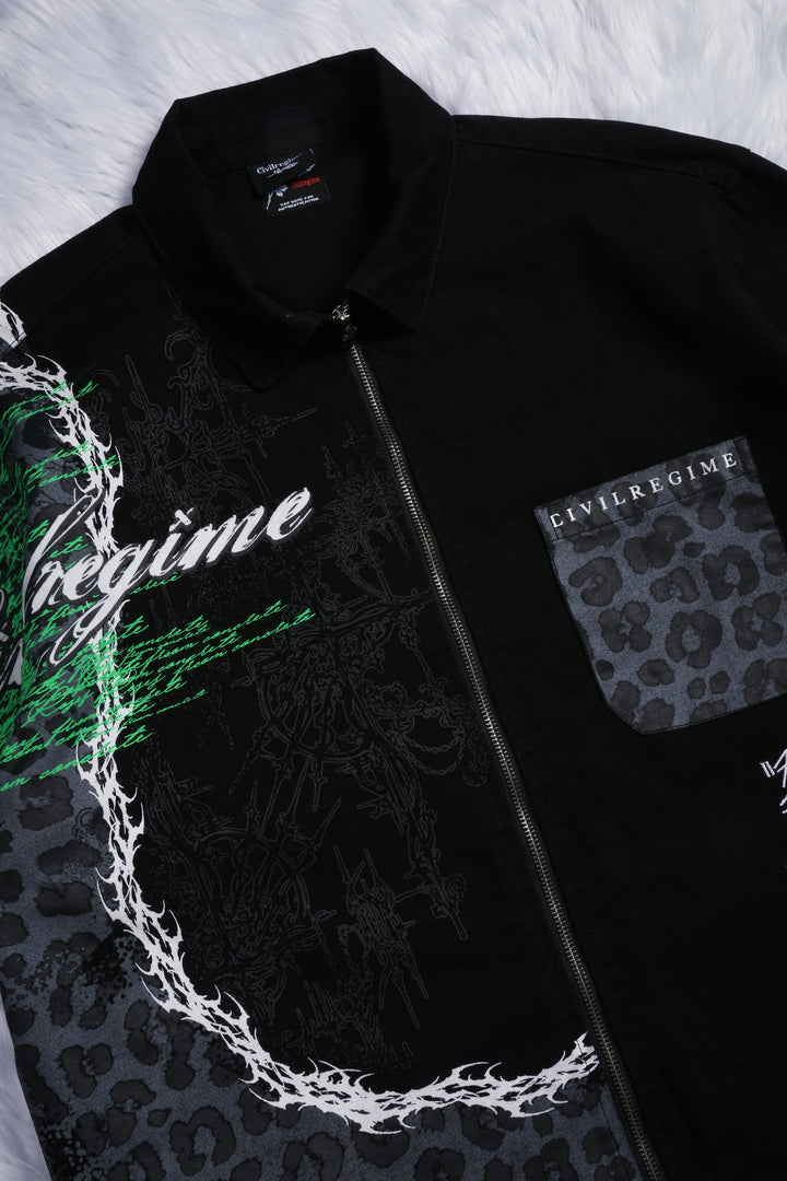 Save Your Sorrows S/S Vince Shirt in Vintage Black