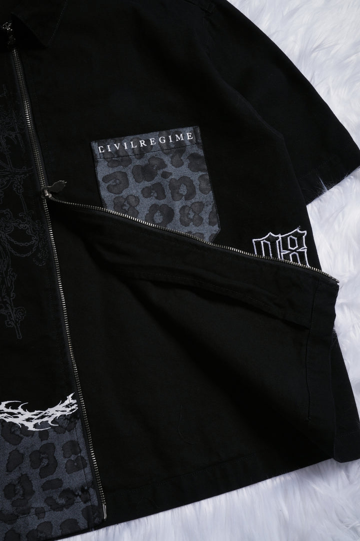Save Your Sorrows S/S Vince Shirt in Vintage Black