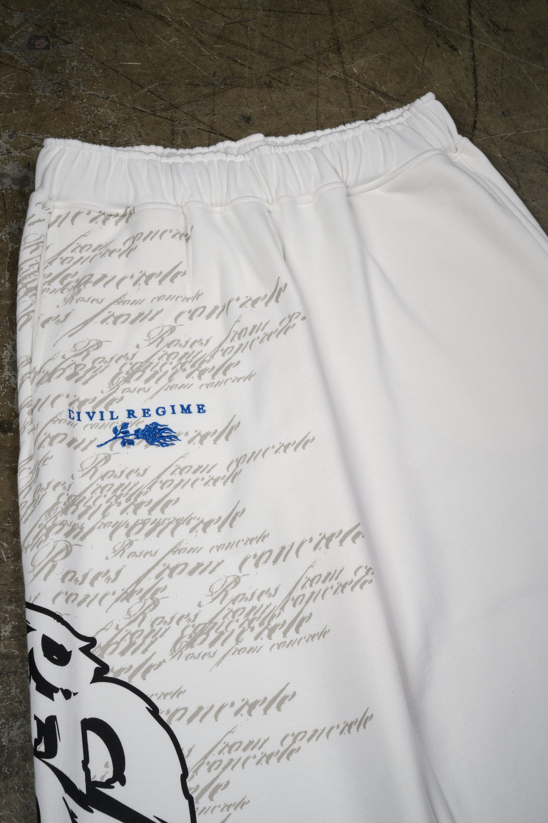 Strongest Rose Ultra Lowrise Wide Leg Fleece Pants in Butter
