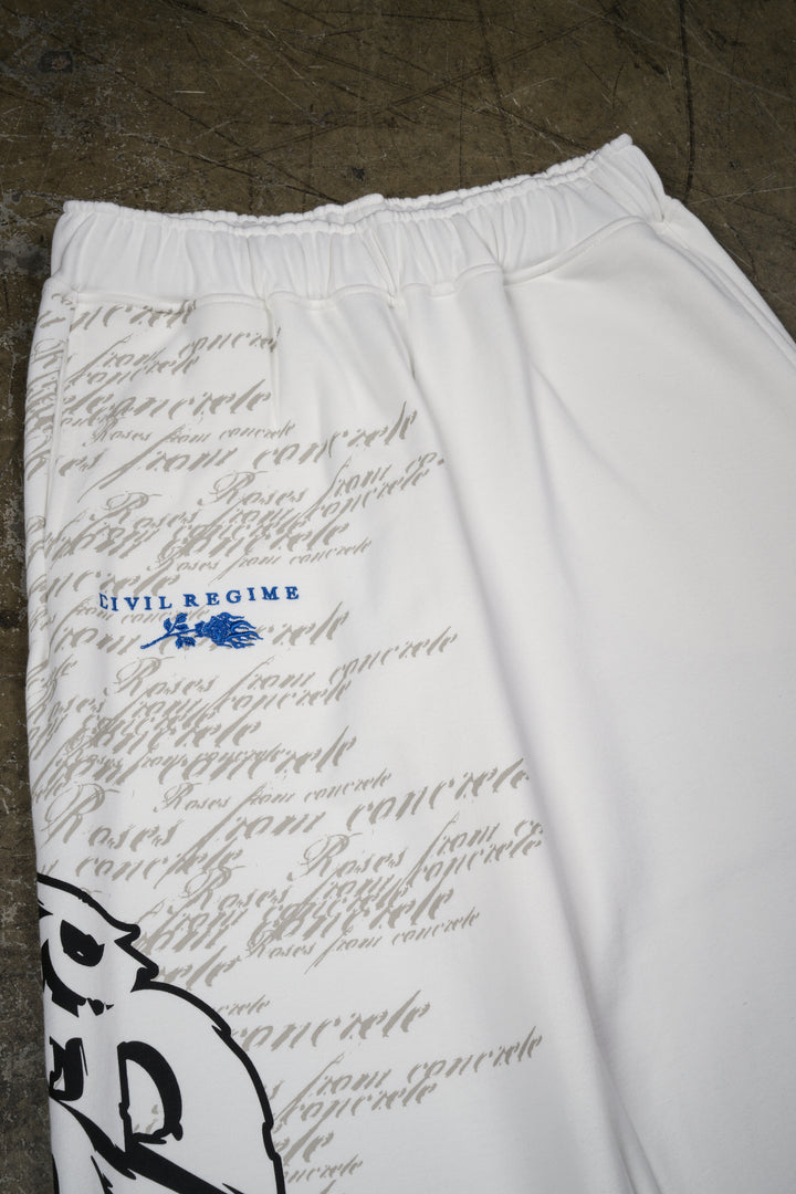 Strongest Rose Ultra Lowrise Wide Leg Fleece Pants in Butter