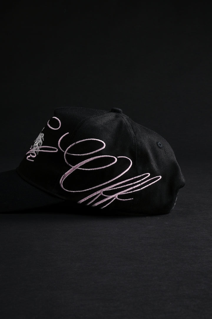 F*ck Off 5 Panel Strapback Hat in Black