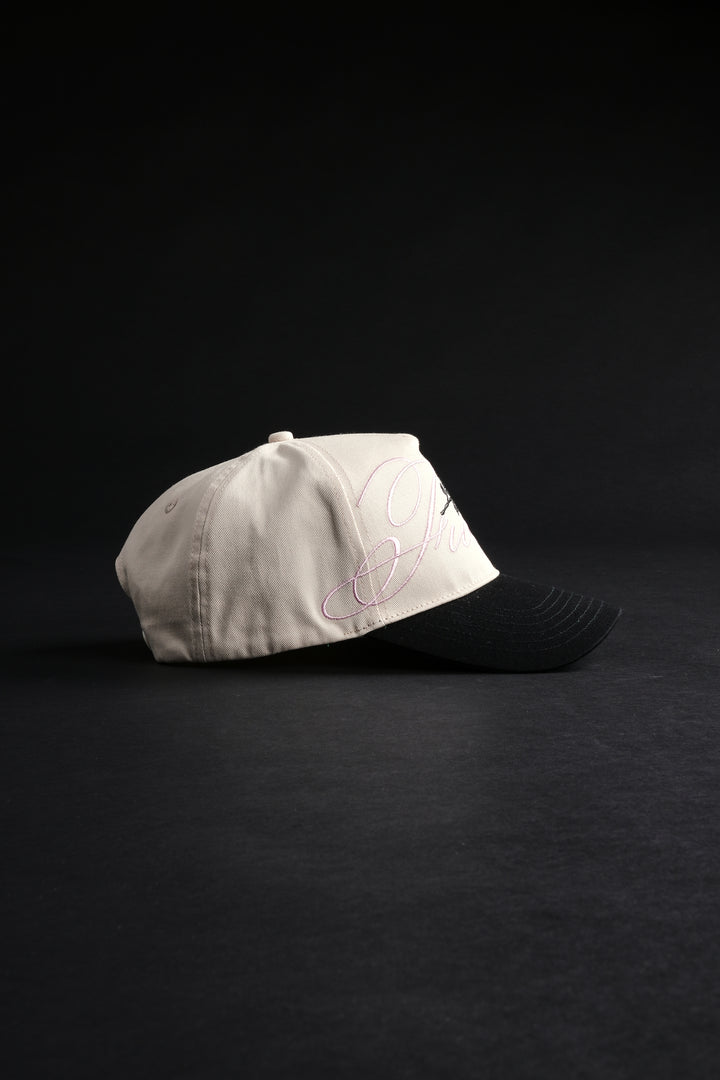 F*ck Off 5 Panel Strapback Hat in Black/Butter
