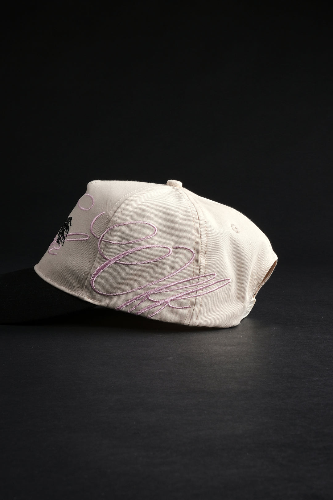 F*ck Off 5 Panel Strapback Hat in Black/Butter