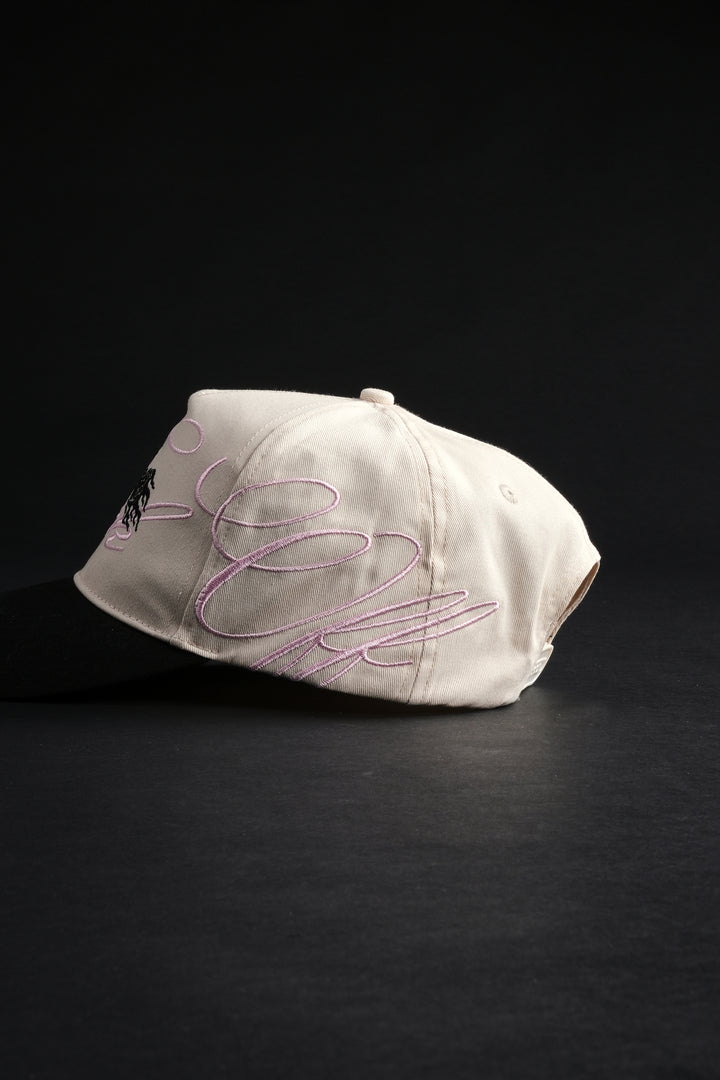 F*ck Off 5 Panel Strapback Hat in Black/Butter