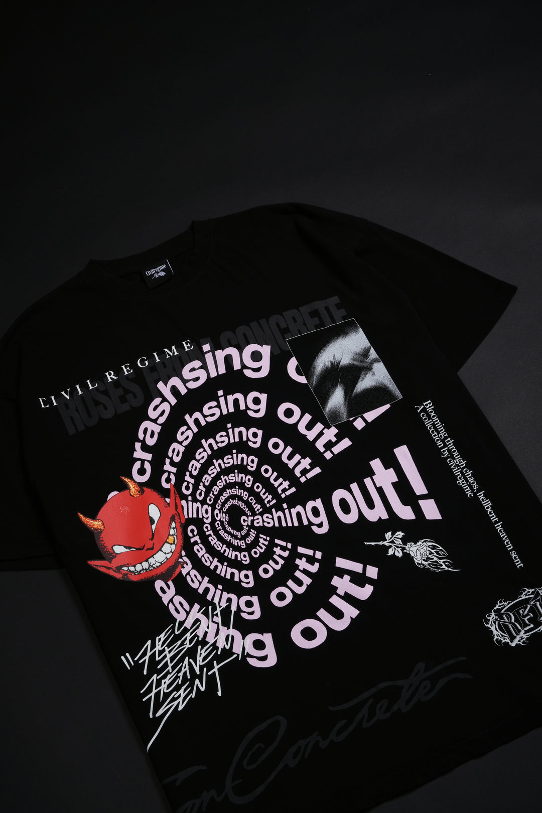 Crashout Central American Classic Oversized Tee in Black