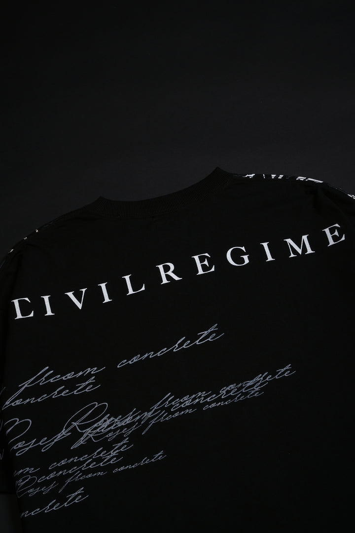 February Skies 199X Oversized Tee in Black