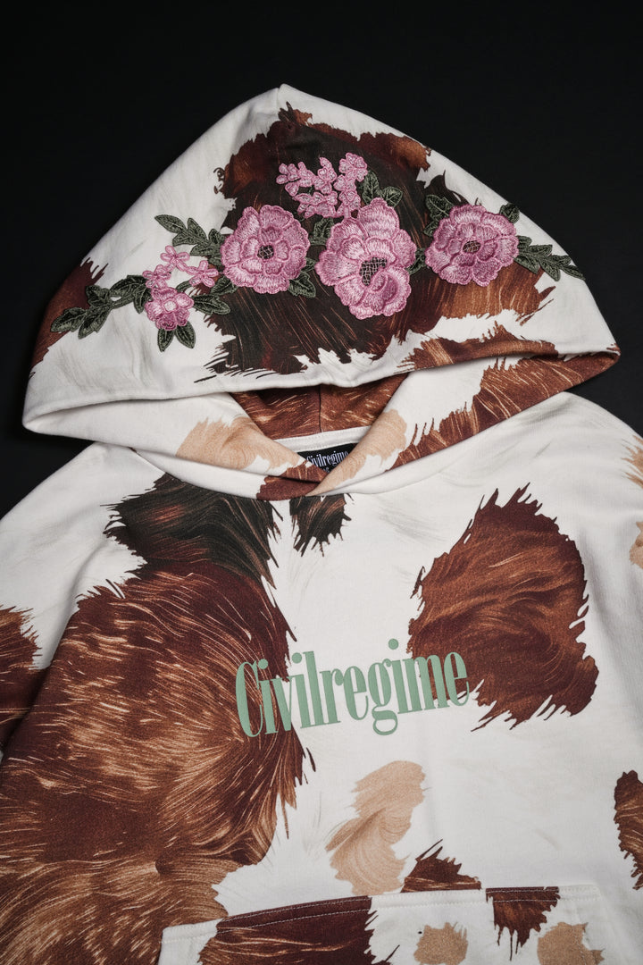 Core Brigade Forever Hoodie in Cow Print