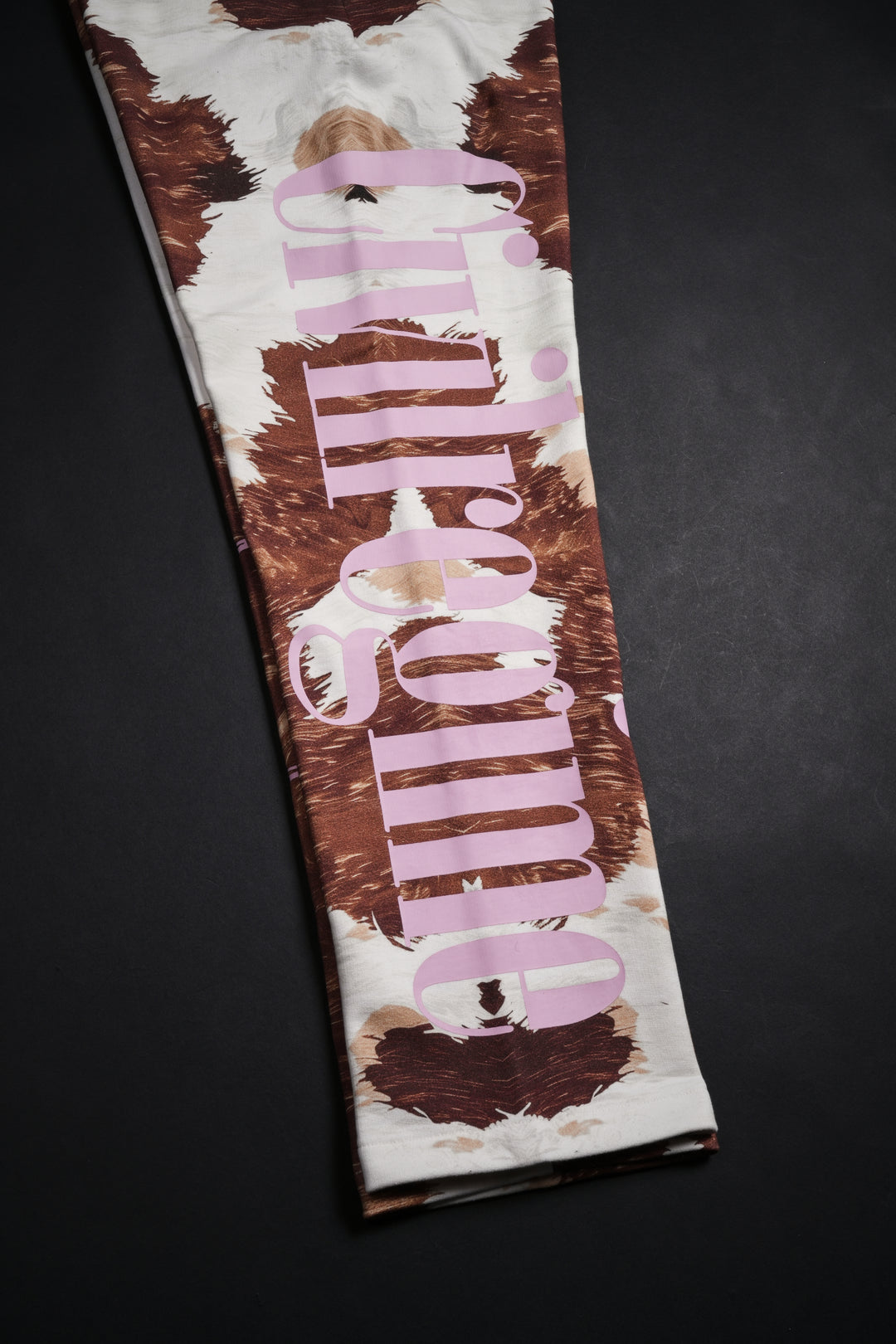 Concrete Bloom Wide Leg Pants in Cow Print