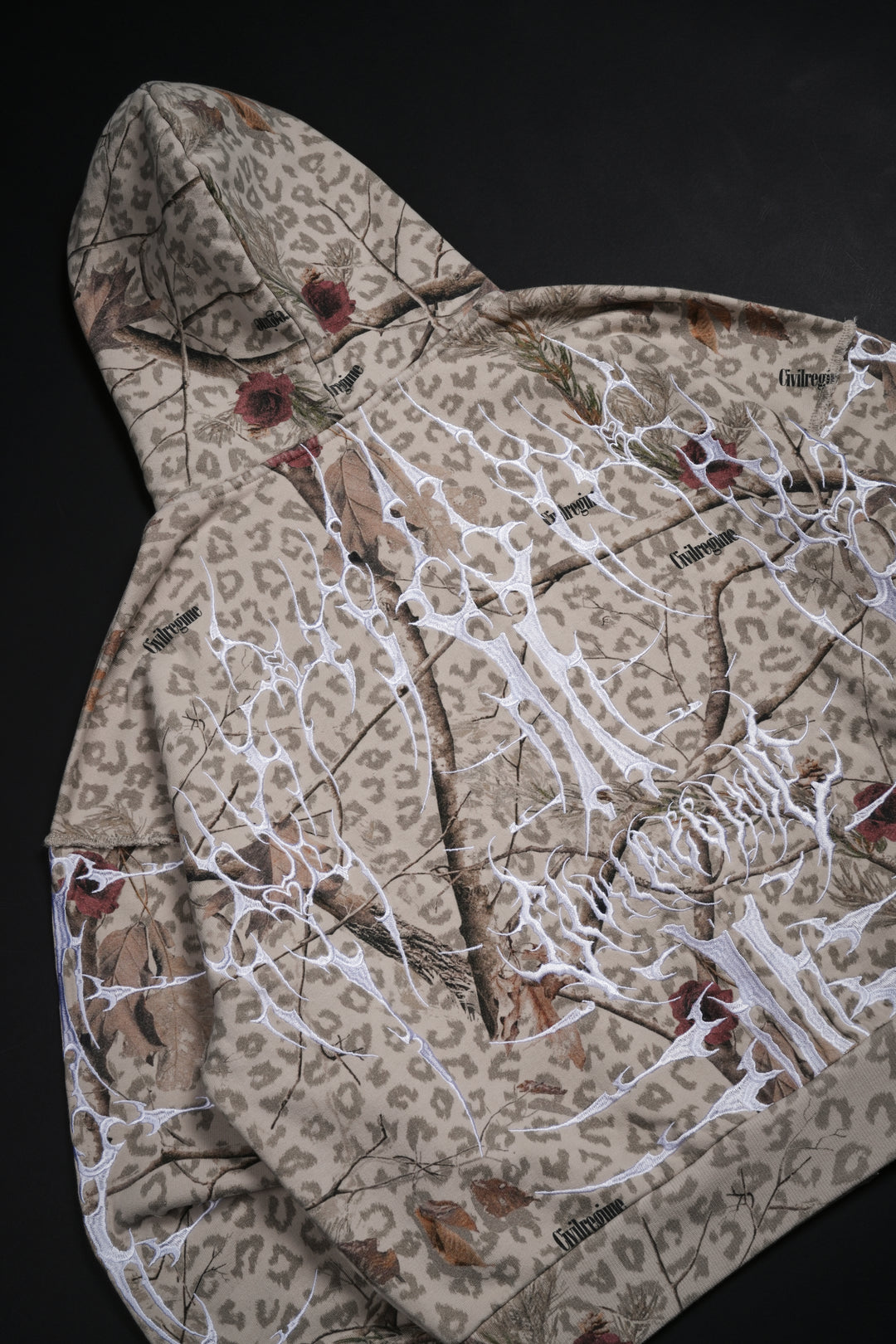 Core Brigade Civil Zip Up Hoodie in Real Leopard Camo