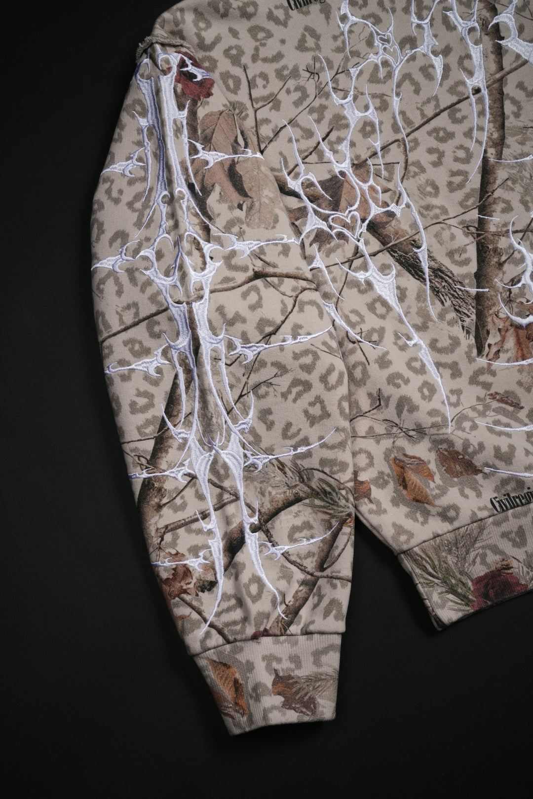Core Brigade Civil Zip Up Hoodie in Real Leopard Camo