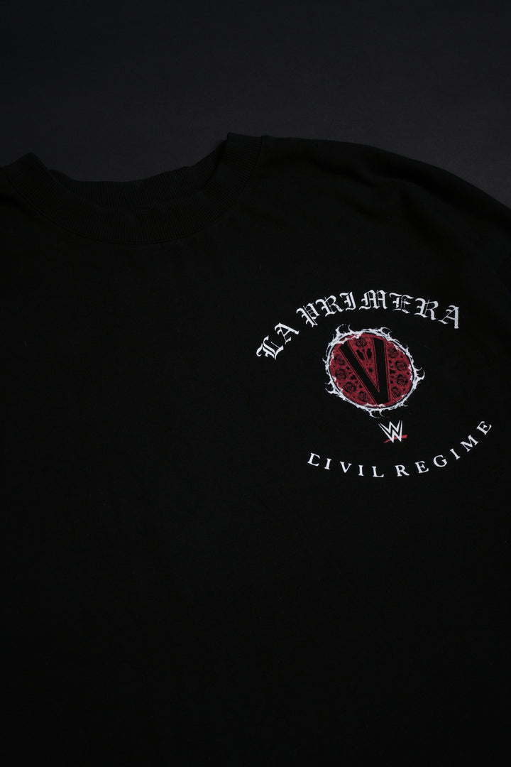 La Primera American Classic Oversized Tee in Black