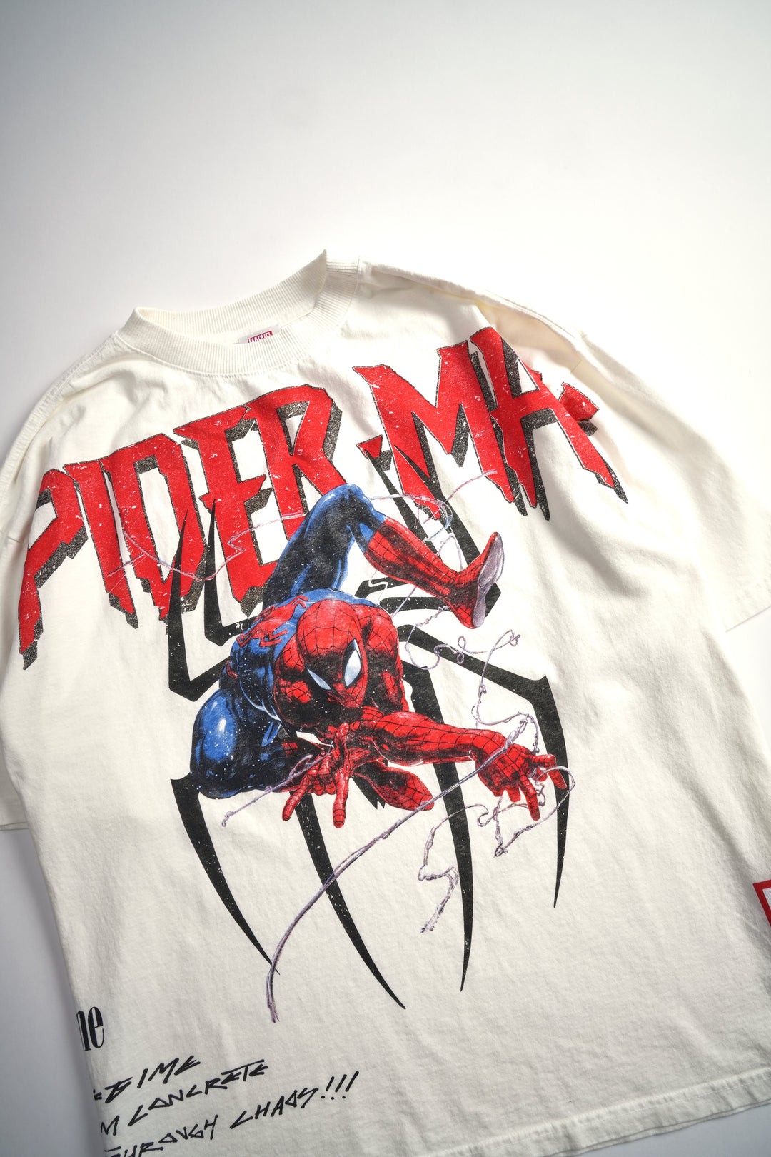 Spiderman Webs 199X Oversized Tee in Butter