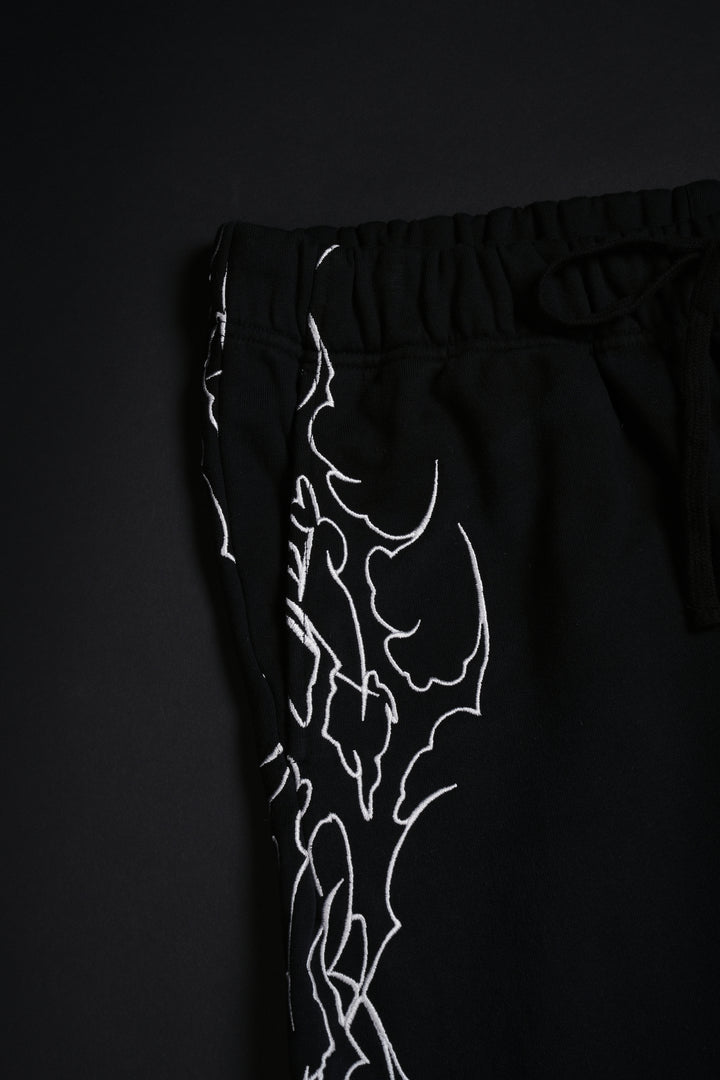 LWO Forever Eternal Wide Leg Cargo Pants in Spray Wash Black