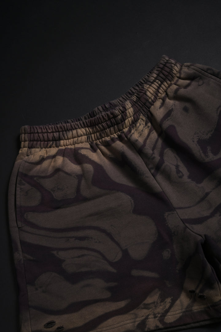 Midnight Whisper Baggy Shorts in Purple Stream