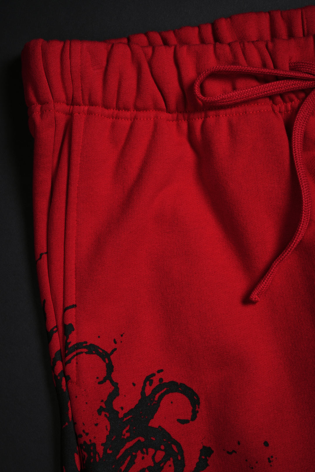 Ancient Ones Eternal Wide Leg Fleece Pants in E-Red