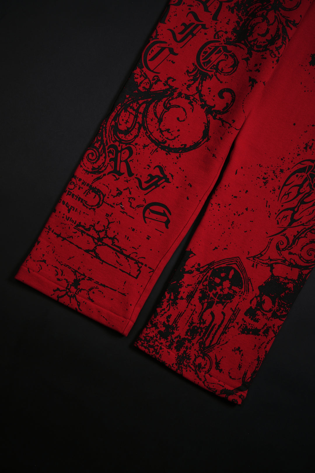 Ancient Ones Eternal Wide Leg Fleece Pants in E-Red