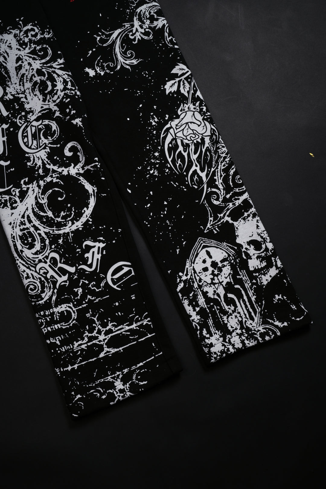 Ancient Ones Eternal Wide Leg Fleece Pants in Black