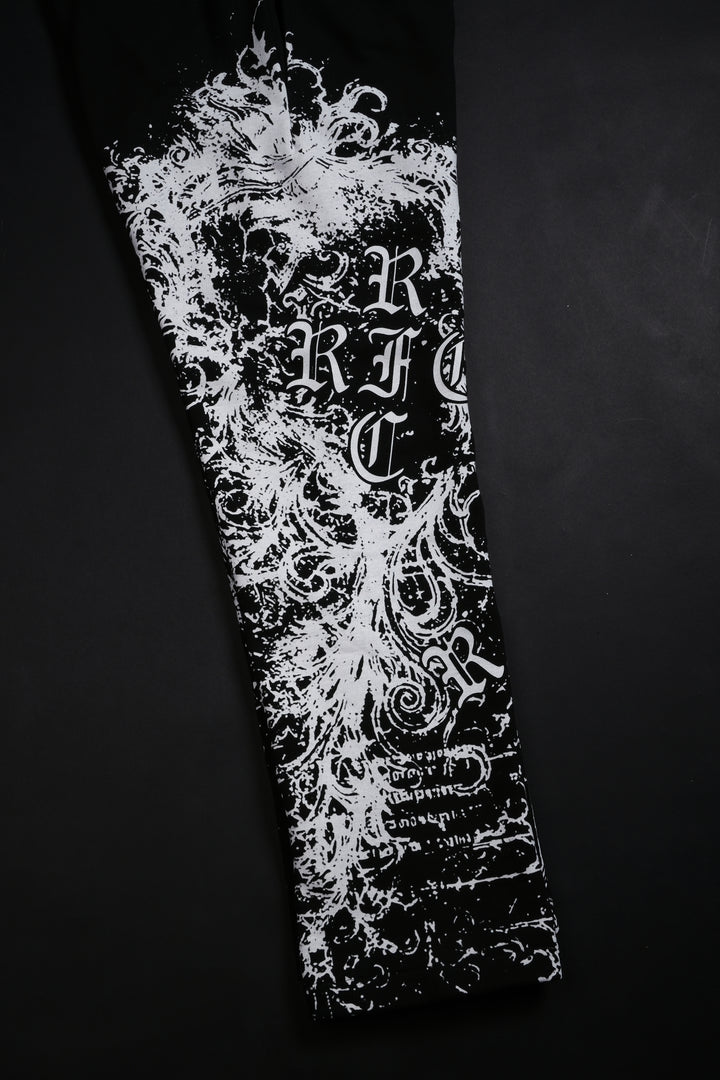 Ancient Ones Eternal Wide Leg Fleece Pants in Black