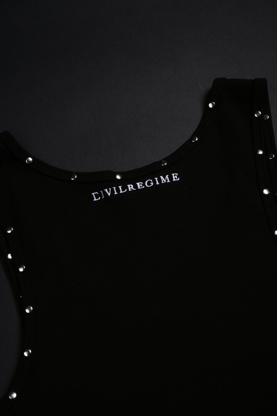 Vengeful Cropped Ribbed Tank in Black