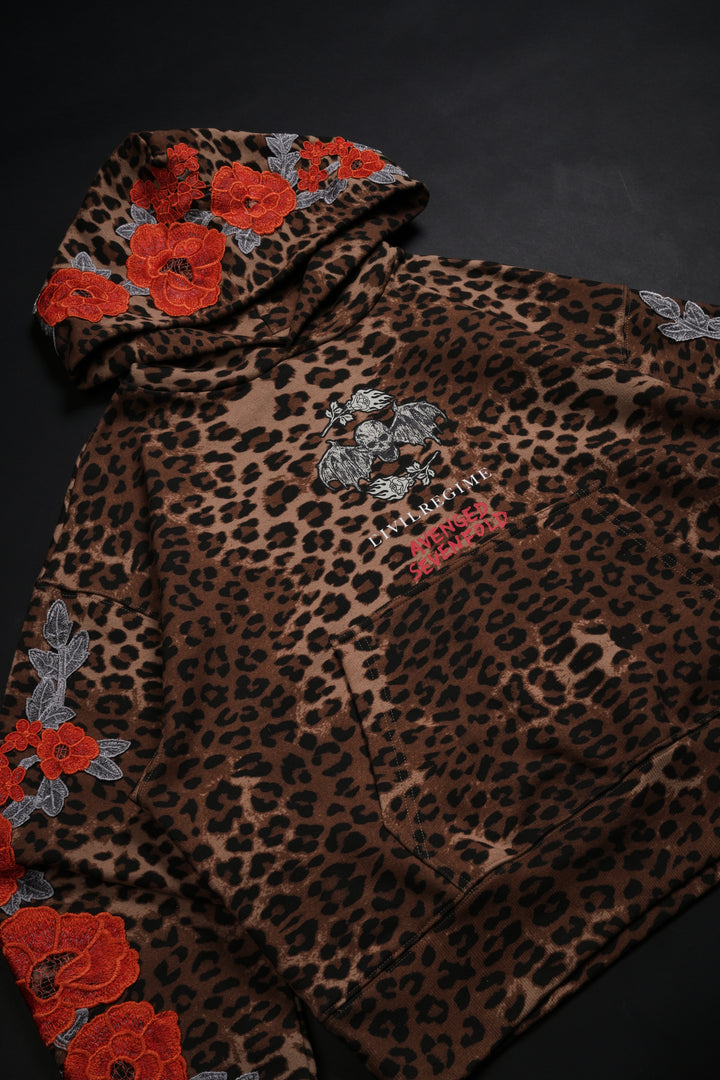 Wild Roses Forever Hoodie in Leopard