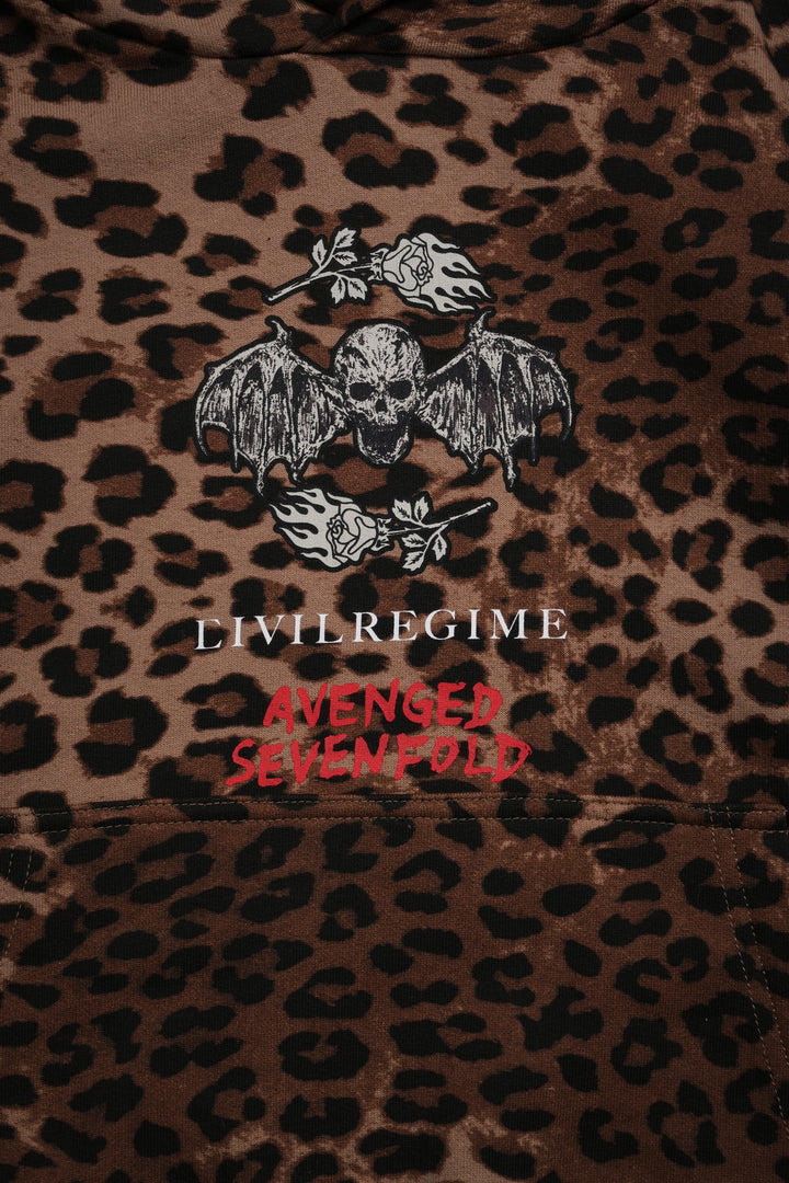 Wild Roses Forever Hoodie in Leopard