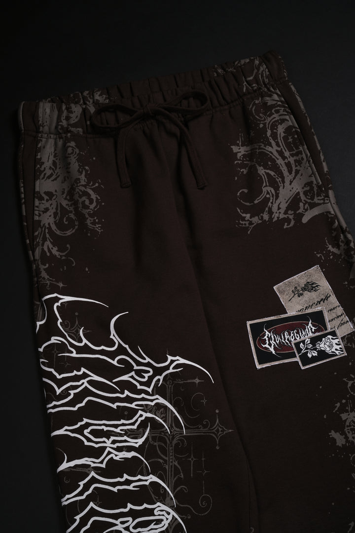 Love And War Eternal Wide Leg Fleece Pants in Fudge