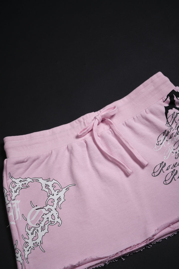 Deadly Alliance Mini Skirt in Baby Pink