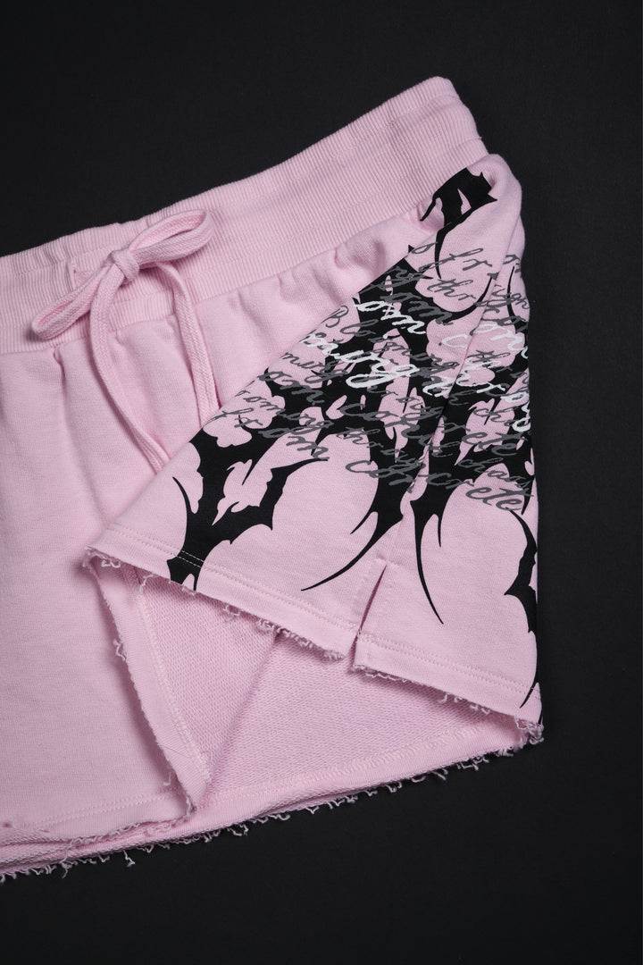 Deadly Alliance Mini Skirt in Baby Pink