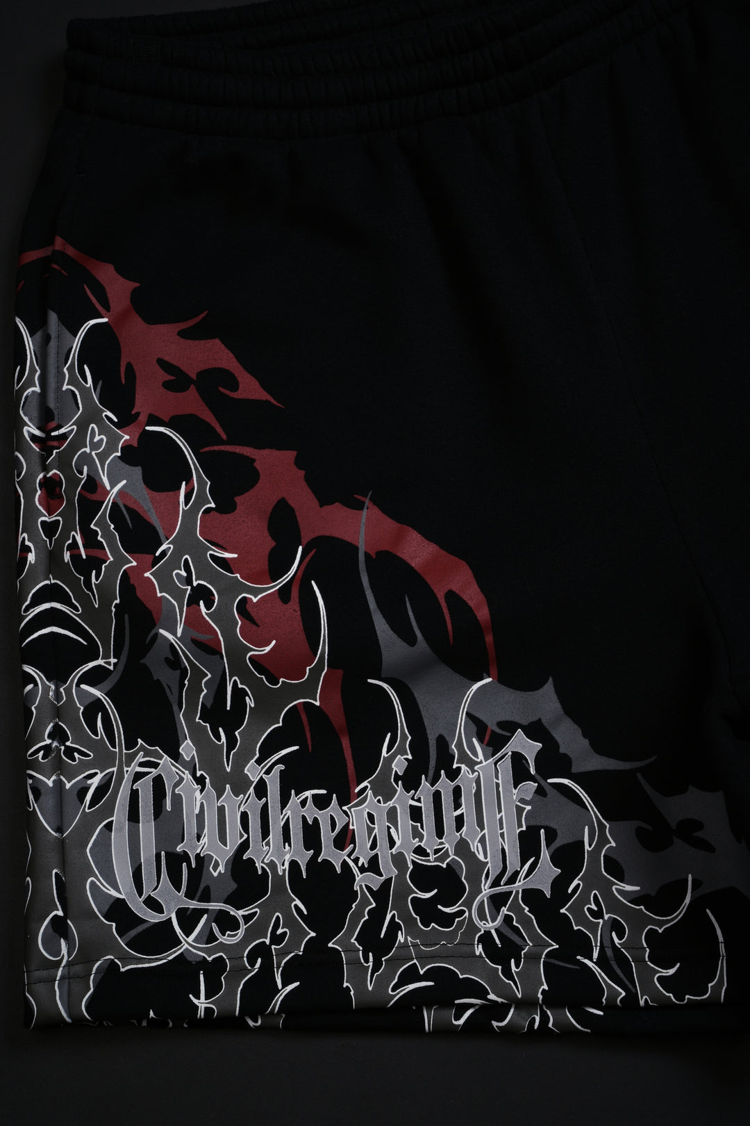 404 Friday Thorns Baggy Shorts in Black