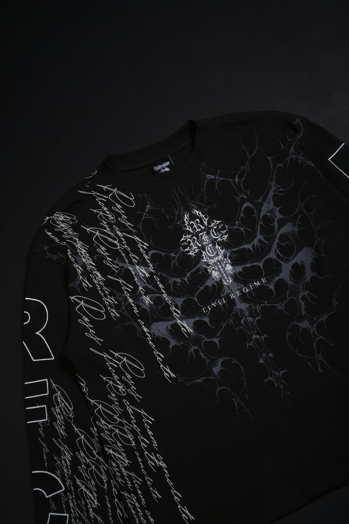 Winter Wraith Obsidian Waffle Thermal in Charcoal